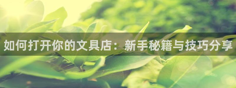 天顺娱乐旁943994：如何打开你的文具