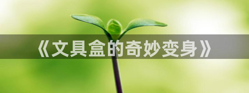 天顺娱乐吕74OOO5：《文具盒的奇妙变